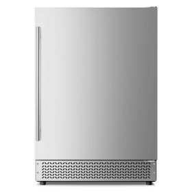 24 in. duel zone 180-Cans Beverage Cooler in Stainless Steel