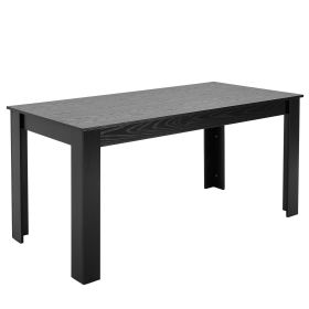 Rectangle Dining Table, 63 inch Length Large Wood Tables for 4-6 Person, Modern Dinner Furniture, Conference Desk Supporting for 330LBS