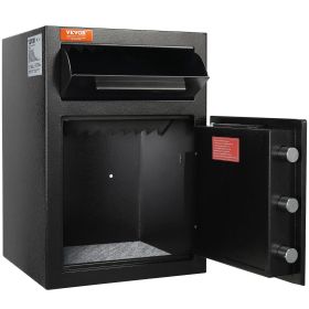 2.5 Cub Depository Safe, Deposit Safe with Drop Slot, Electronic Code Lock and 2 Emergency Keys